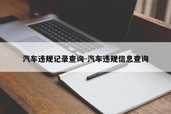 汽车违规记录查询-汽车违规信息查询